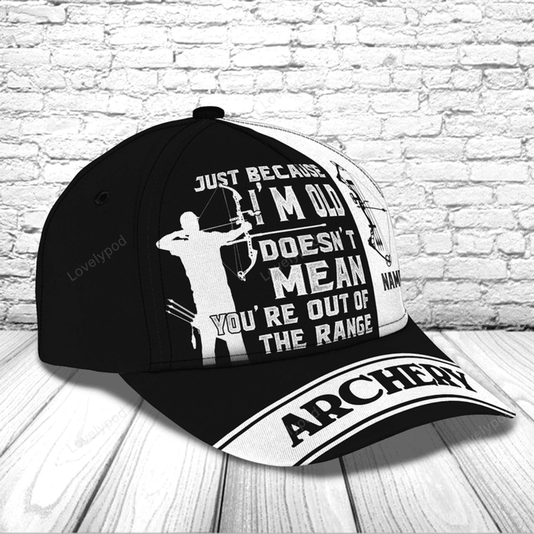 FUNSTUFFPRIT Personalized Archery Cap, 3D Full Printed Archery Hat, Baseball Archery Cap For Men And Women