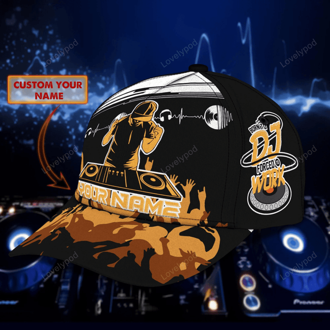 FUNSTUFFPRIT Personalized 3D Full Printed Dj Cap Hat, Baseball Cap For A Dj, Women Dj Cap Hat, Men Dj Classic Cap Hat