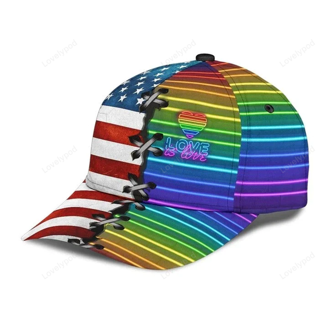 FUNSTUFFPRIT Pride Rainbow Color Baseball Cap For Lgbt, Pride Cap, Lgbt Accessories, Transgender Cap Hat