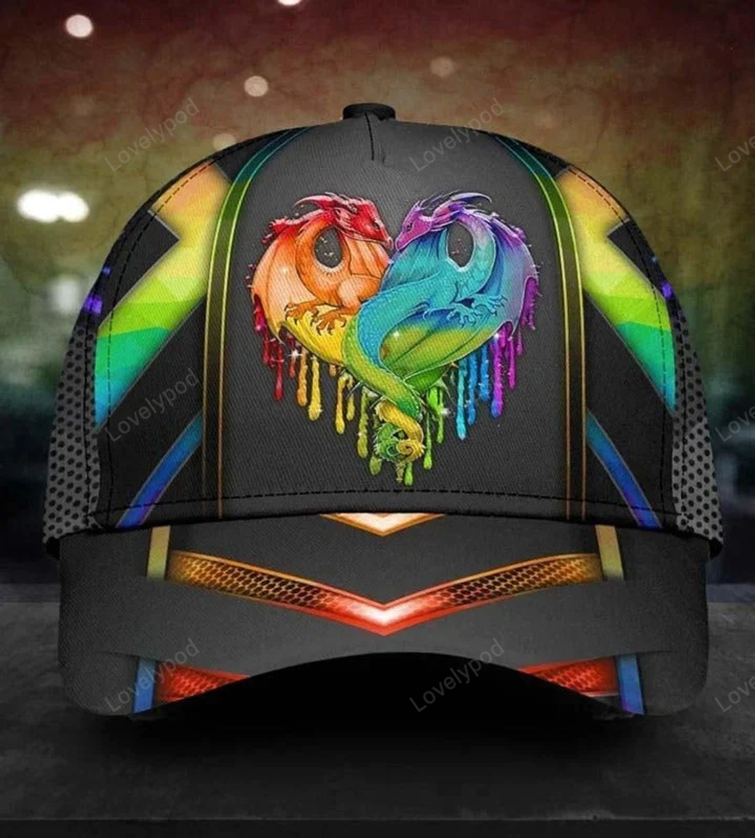 FUNSTUFFPRINT Eternal Love Lgbt Printing Baseball Cap Hat, Lesbian Pride Accessories, Gay Pride Accessories