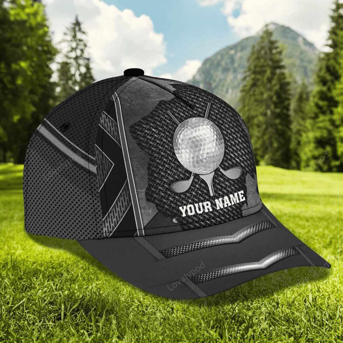 FUNSTUFFPRIT Custom Name Classic Cap For A Golf Lover, Best Gift For National Golf Lovers Day, Golf Cap Hat