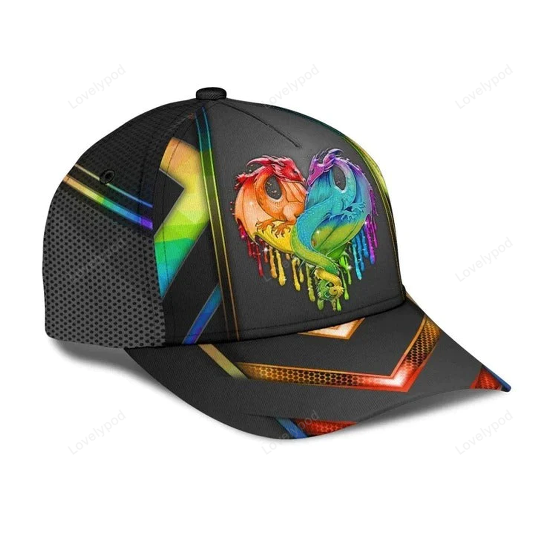 FUNSTUFFPRINT Eternal Love Lgbt Printing Baseball Cap Hat, Lesbian Pride Accessories, Gay Pride Accessories