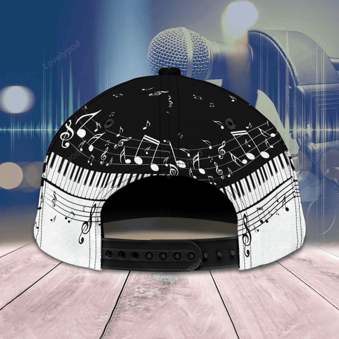 FUNSTUFFPRIT Custom Piano Baseball Cap Full Print For Piano Lover, To My Wife, Husband, Son, Daughter Piano Lover Gifts