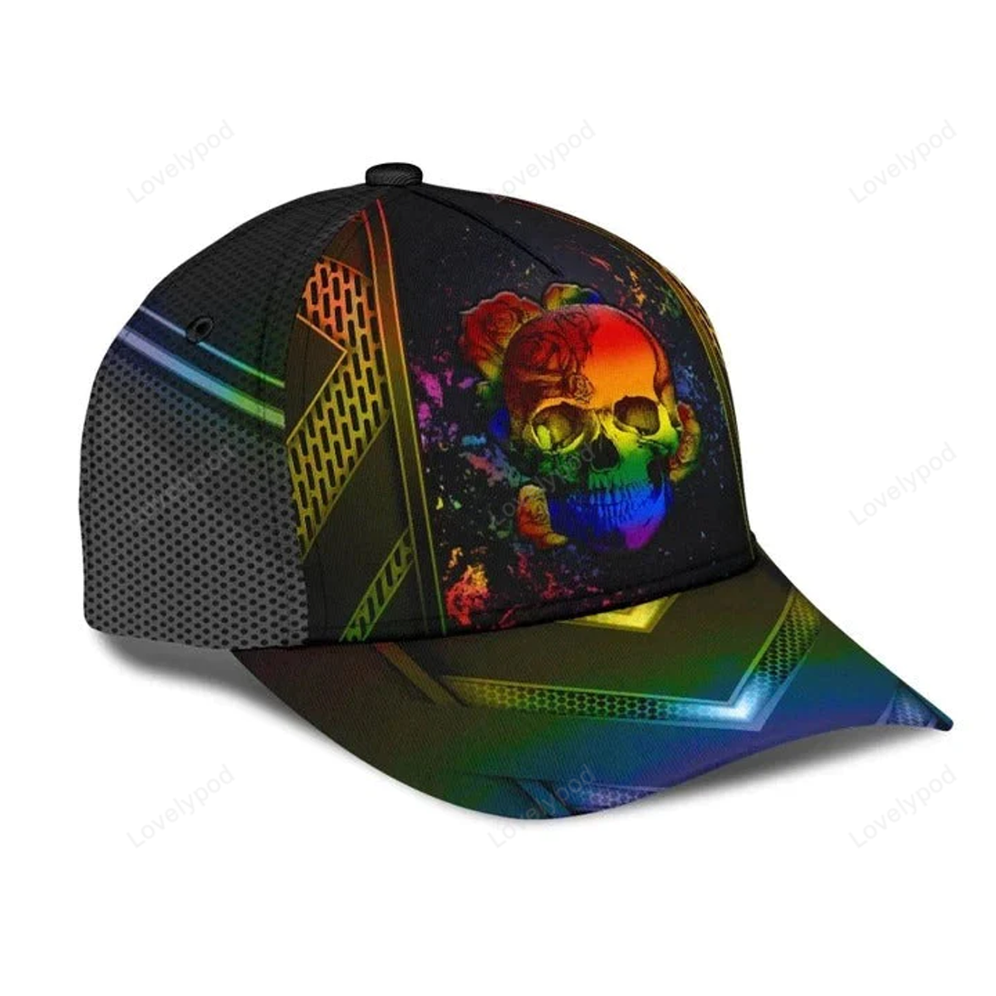FUNSTUFFPRIT Pride Rainbow Color Baseball Cap For Lgbt, Pride Cap, Lgbt Accessories, Transgender Cap Hat