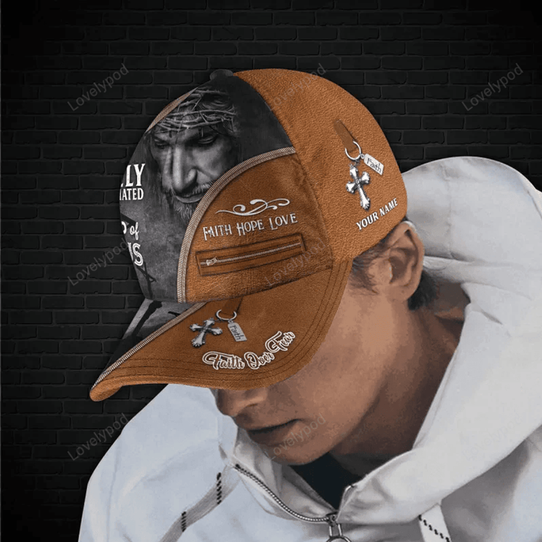 FUNSTUFFPRIT Fully Vaccinated By The Blood Of Jesus 3D Full Print Baseball Cap Hat, Faith Over Fear Classic Cap Hat