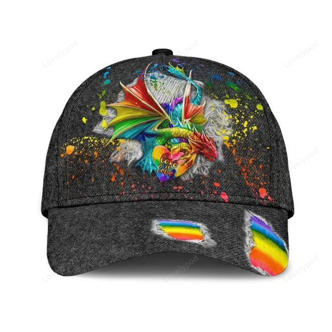 FUNSTUFFPRIT Lesbian Pride Baseball Cap, Lesbian Couple Accessories, Lgbt Classic Cap