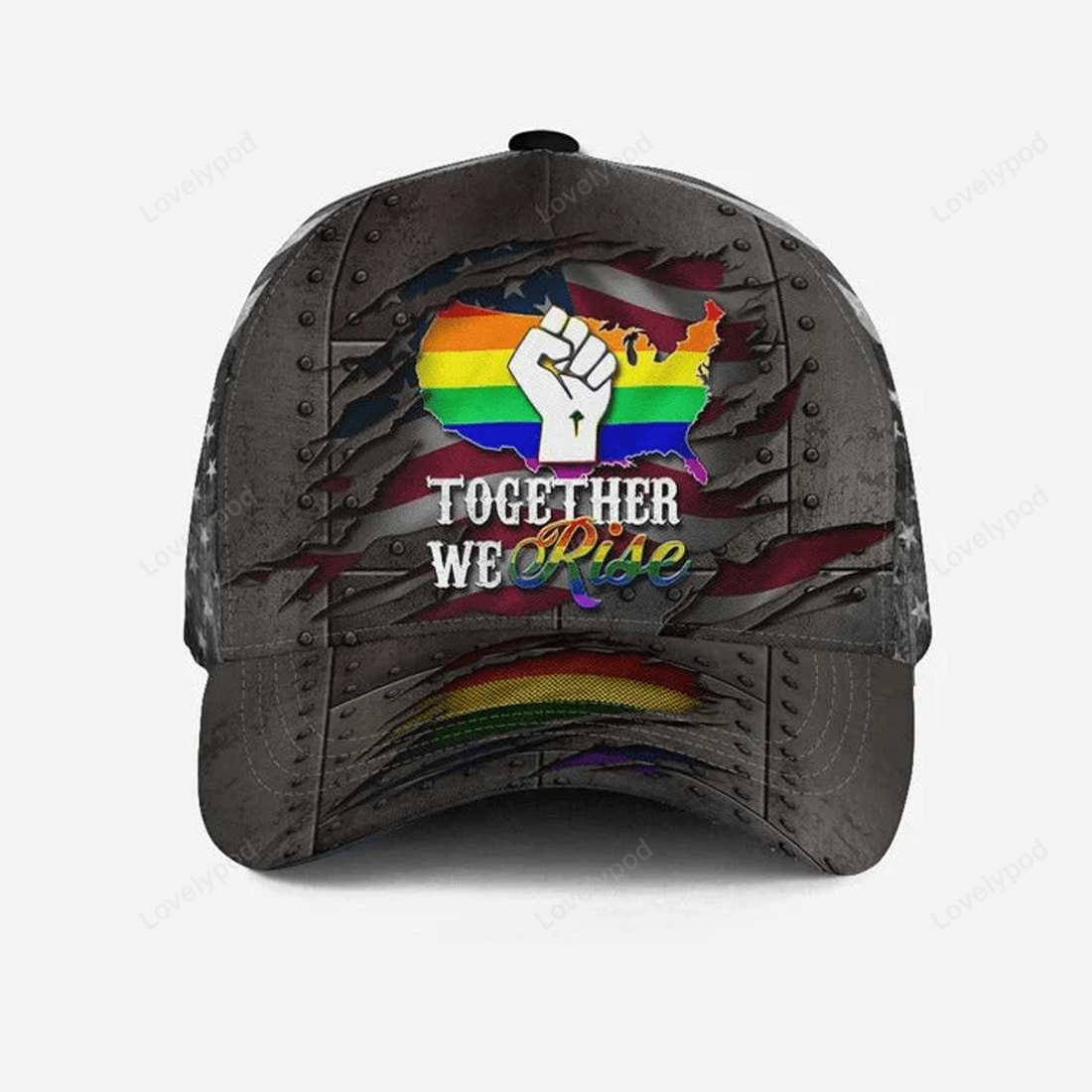FUNSTUFFPRIT Gay Pride Classic Cap, The Death Keep Silent LGBTQ Printing Baseball Cap Hat, Lesbian Hat Cap