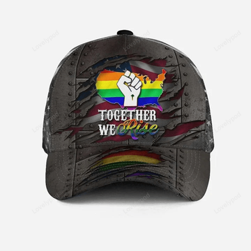 FUNSTUFFPRIT Gay Pride Classic Cap, The Death Keep Silent LGBTQ Printing Baseball Cap Hat, Lesbian Hat Cap