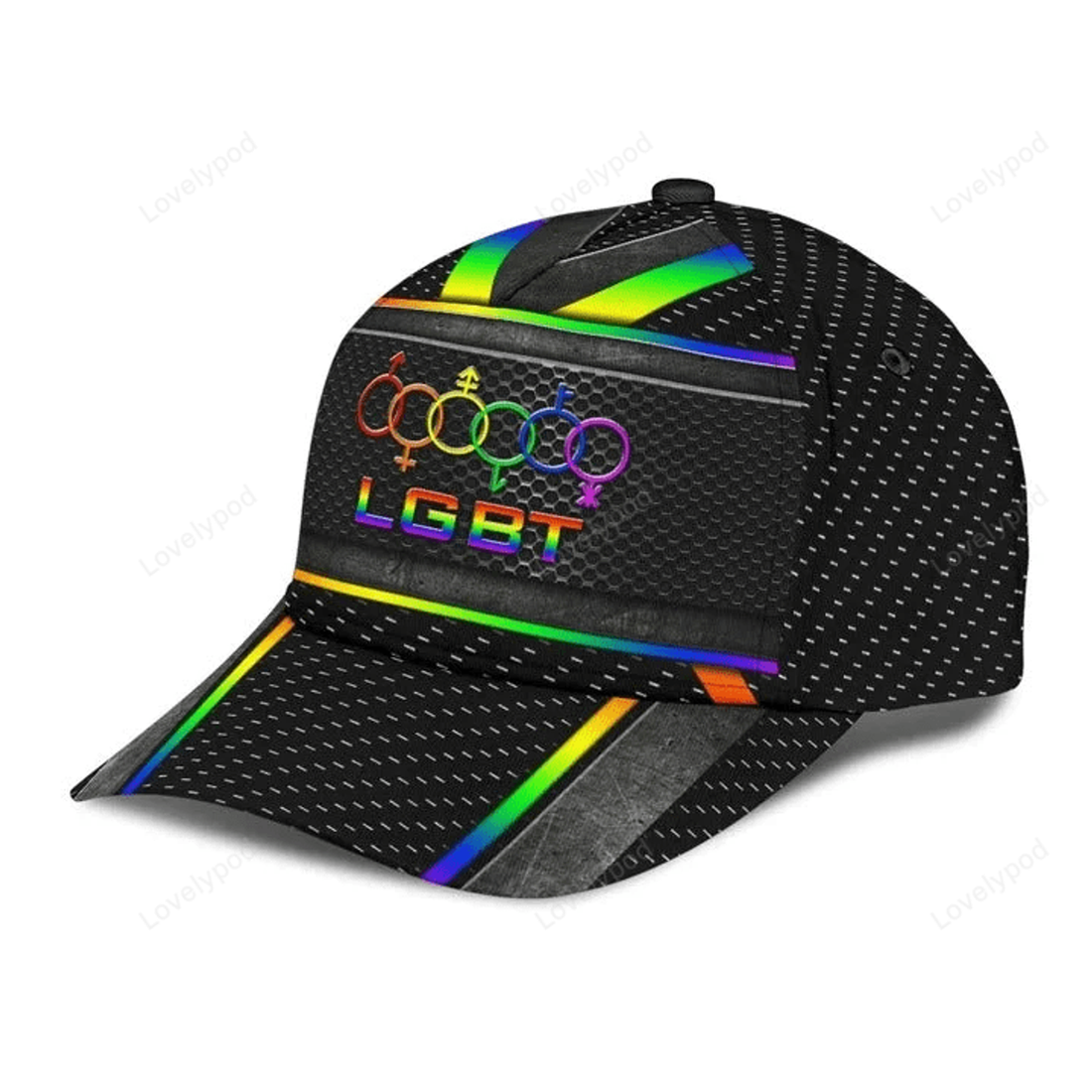 FUNSTUFFPRIT LGBT Pride Baseball Classic Cap, Fascinating Proud LGBT Pride Printing Baseball Cap Hat, Pride Gifts