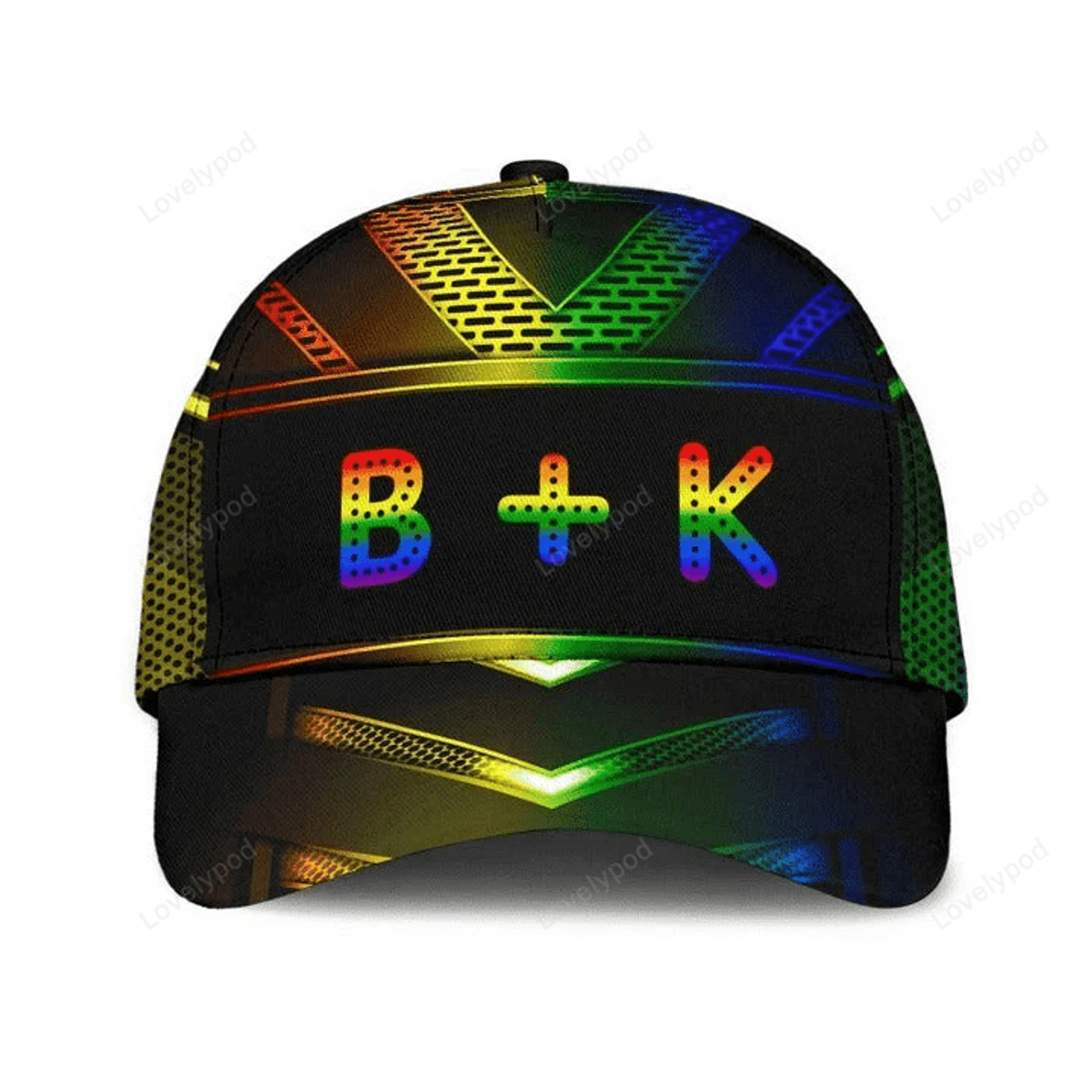 FUNSTUFFPRIT Pride Baseball Cap, Stop Hate Bright Color LGBT Printing Baseball 3D Cap Hat