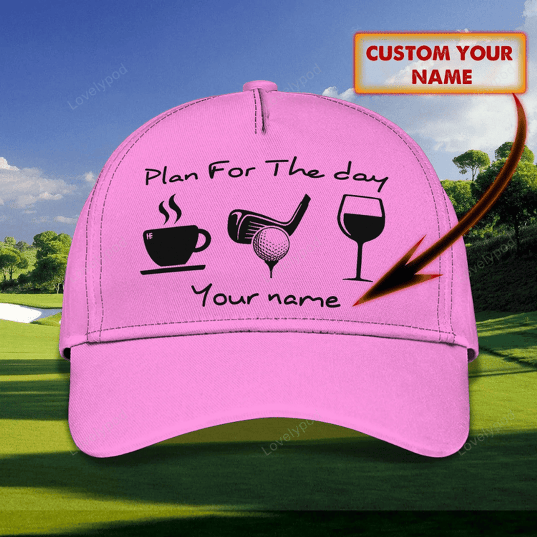 FUNSTUFFPRIT Personalized Baseball Golf Cap For Women, Golfer Cap For Woman, Birthday Golfer Gifts, Woman Golf Cap