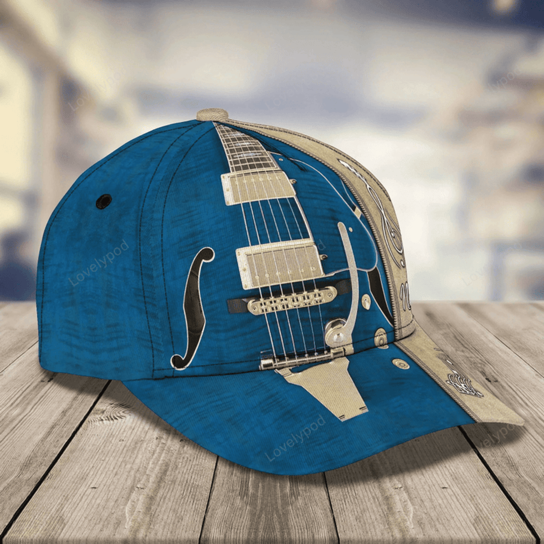 FUNSTUFFPRIT Electric Guitar Baseball Cap To My Boyfriend, Guitar 3D All Over Print Cap Hat From Guitarist Friend
