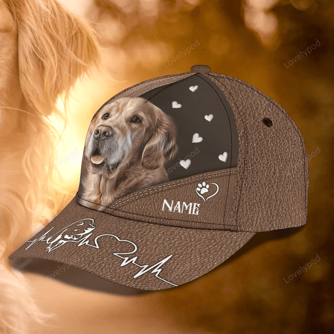 FUNSTUFFPRIT Personalized 3D Full Printed Dog Cap, Baseball Dog Hat For Men And Women, Cap Hat For Dog Lovers