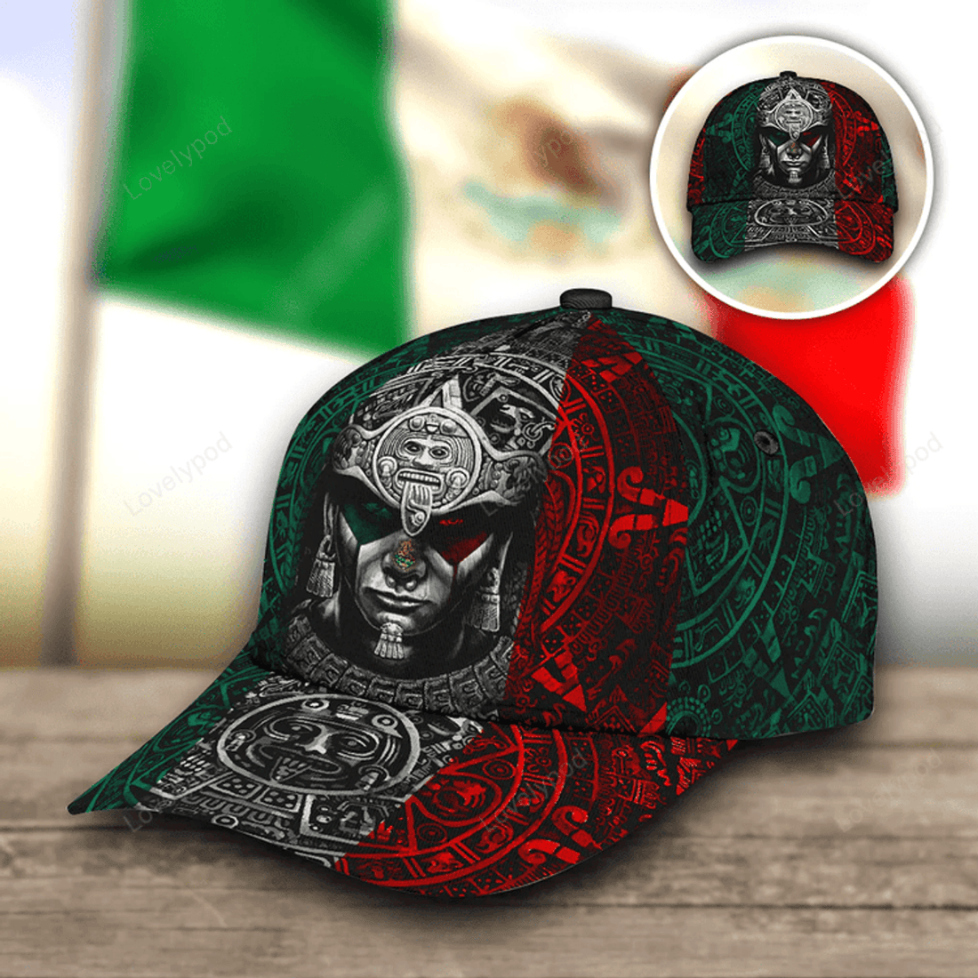 FUNSTUFFPRIT 3D Full Printed Aztec Classic Cap, Aztex Unisex Hat For Men And Women, Aztec Cap, Baseball Cap