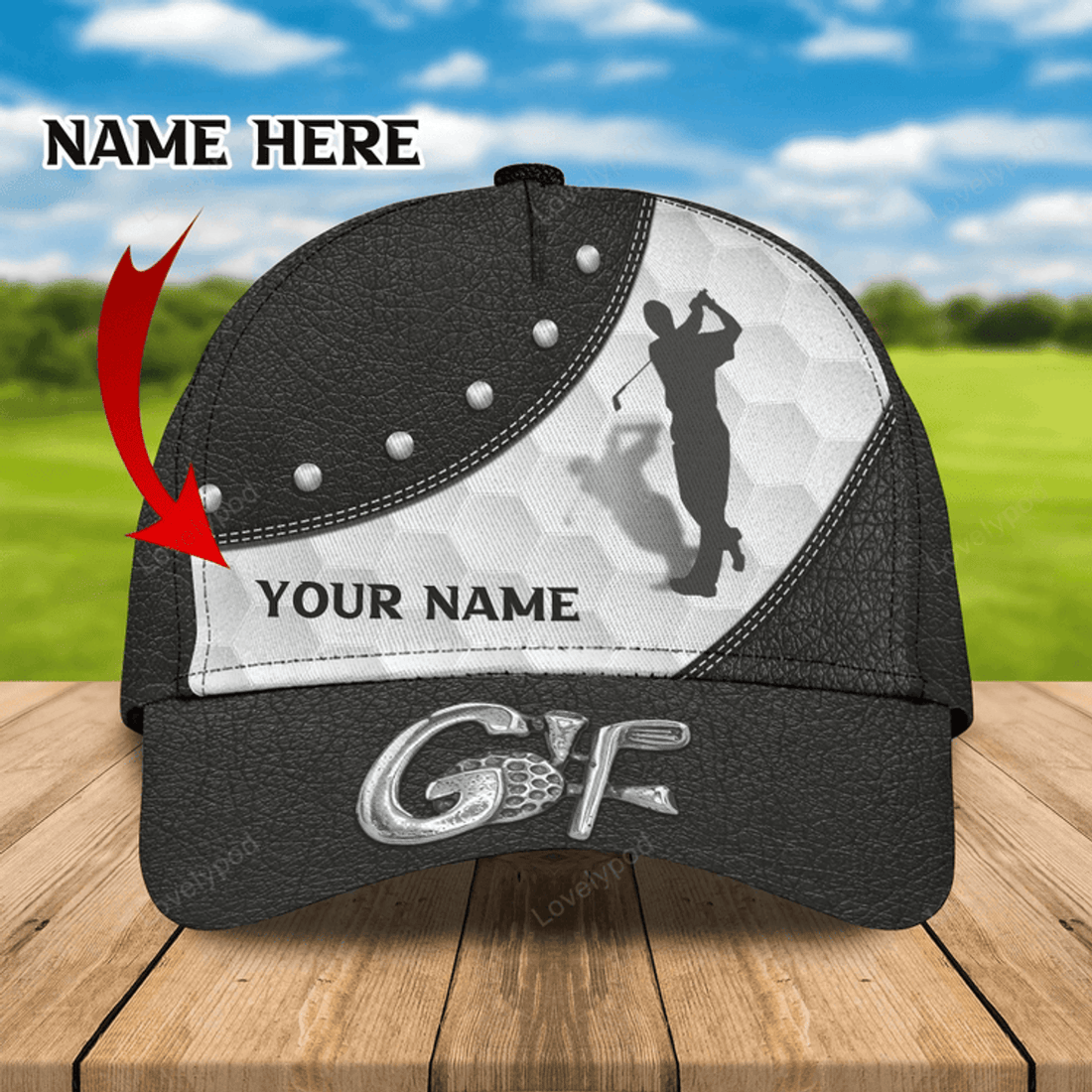 FUNSTUFFPRIT Personalized Baseball Cap For Golf Men, Classic Golf Cap, Baseball Golfer Hat, Golf Man Hats
