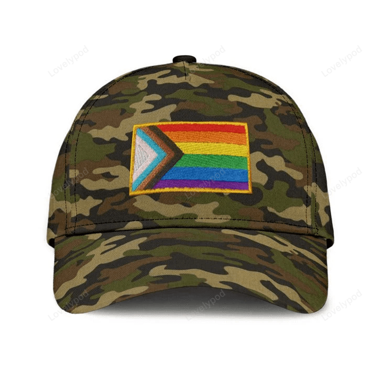 FUNSTUFFPRIT 3D LGBT Cap For Couple Lesbian, Be Proud Be Visible LGBT Printing Baseball Cap Hat, Gift For Gay Friends