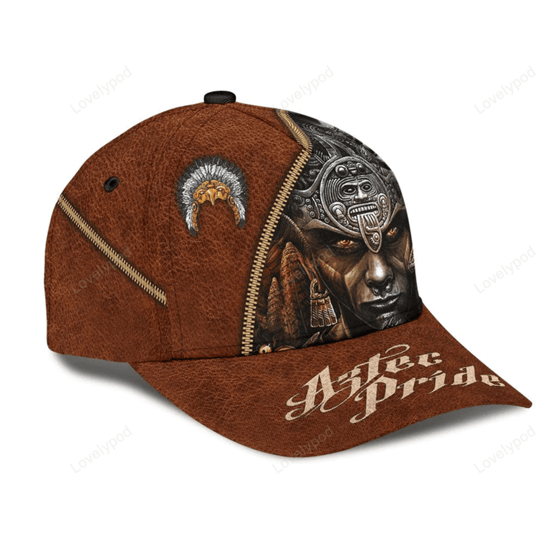 FUNSTUFFPRIT Cool 3D Full Printed Aztec Pride Baseball Cap, Astec Mexico Hat, Aztec Gift For Him