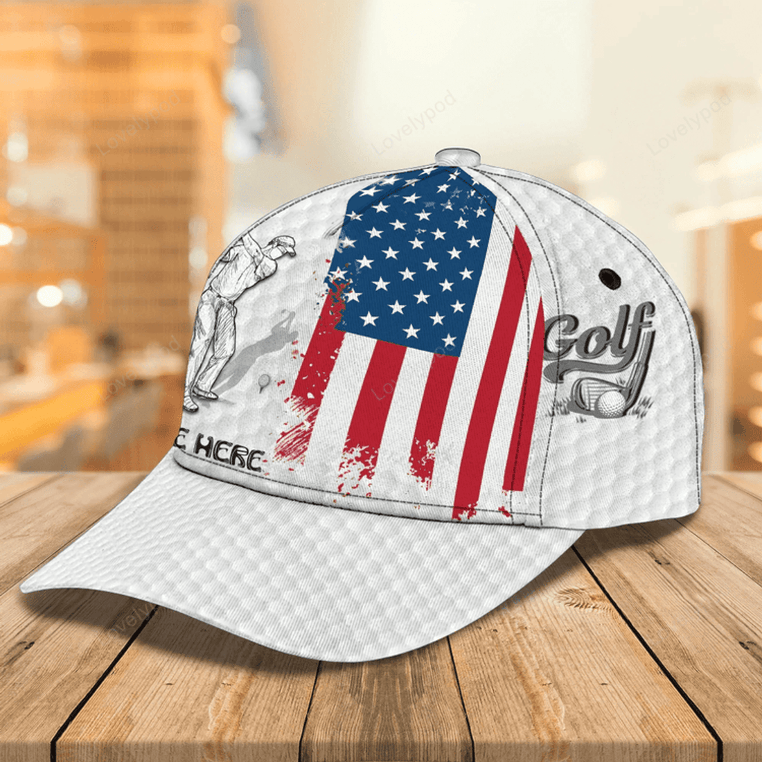 FUNSTUFFPRIT Personalized 3D Full Printed Baseball Cap For Golfer, Goft Men Caps, Golf Man Hat, Cool Golf Hats