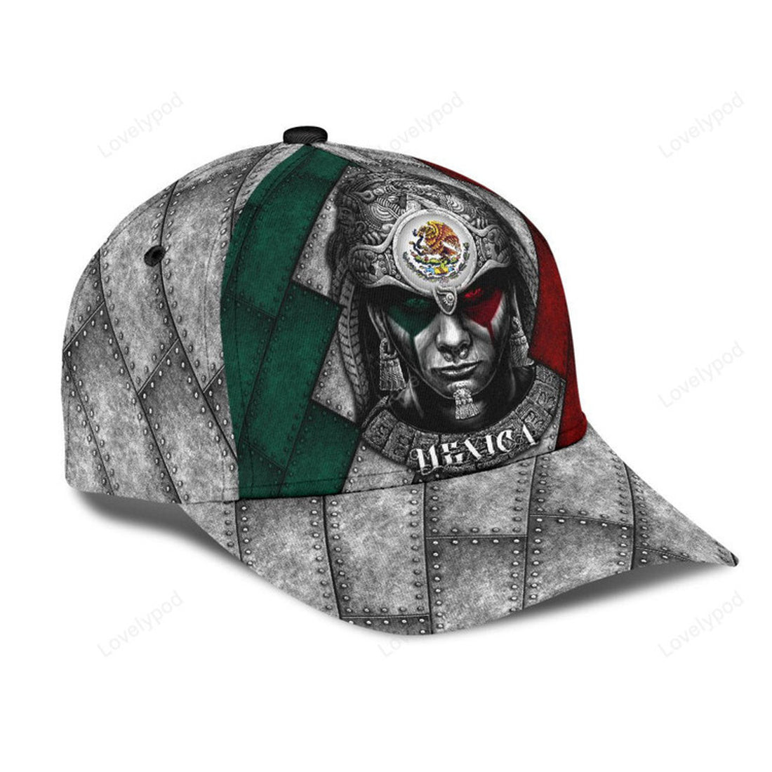 FUNSTUFFPRIT 3D All Over Printed Aztec Mexica Classic Cap Hat, Aztec Printed On Baseball Hat Cap, Aztec Hat Cap For Him