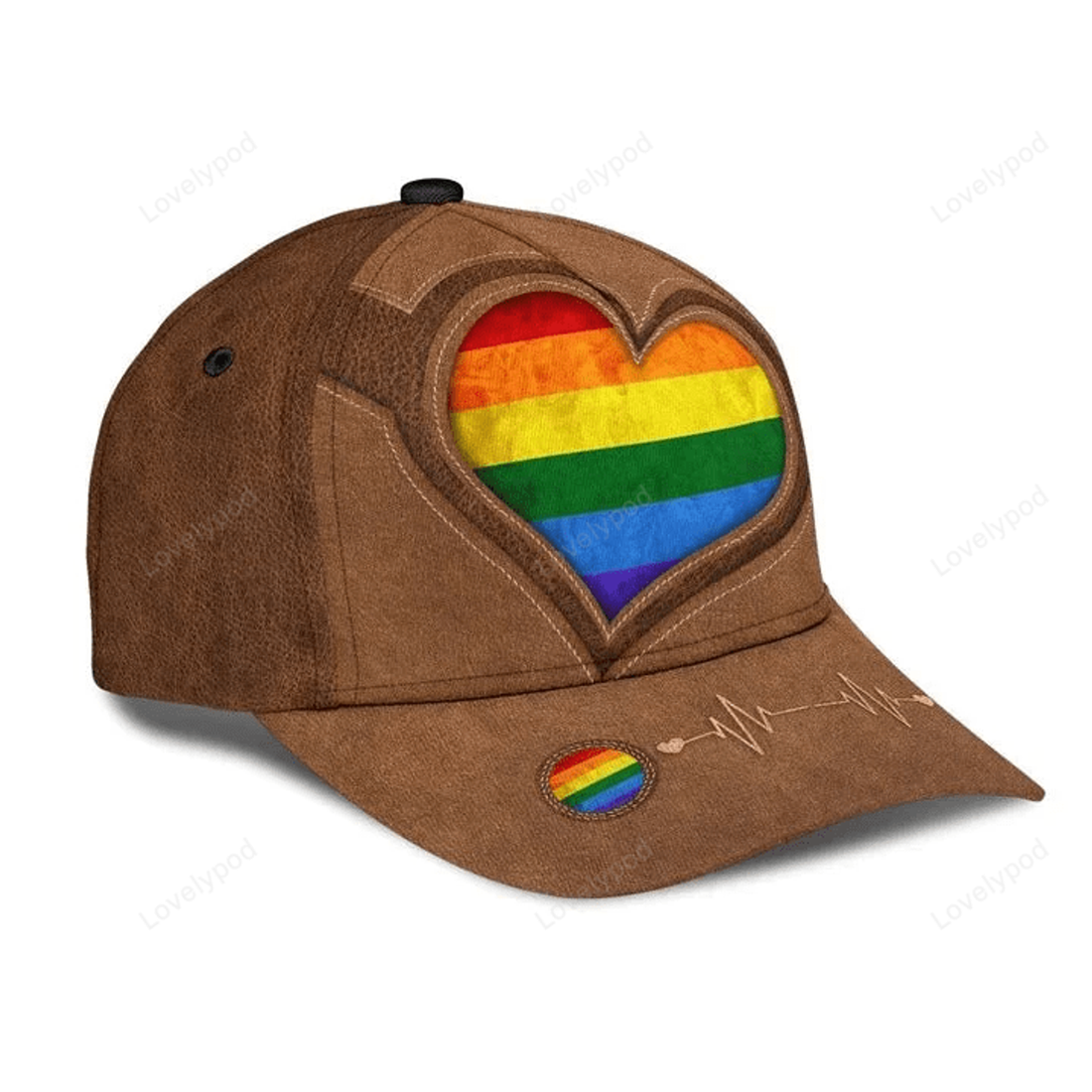 FUNSTUFFPRIT Love Is Never Wrong Lgbt Printing Baseball Cap Hat, Gay Basebal Cap, Lesbian Hat
