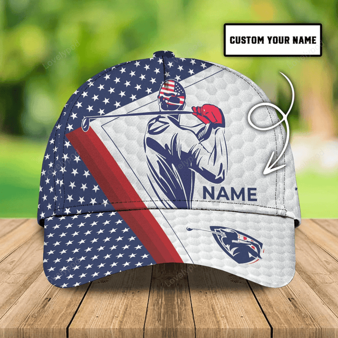 FUNSTUFFPRIT Custom With Name Cap For Golf Man, Summer Golf Cap For A Golfer, Golf Hat
