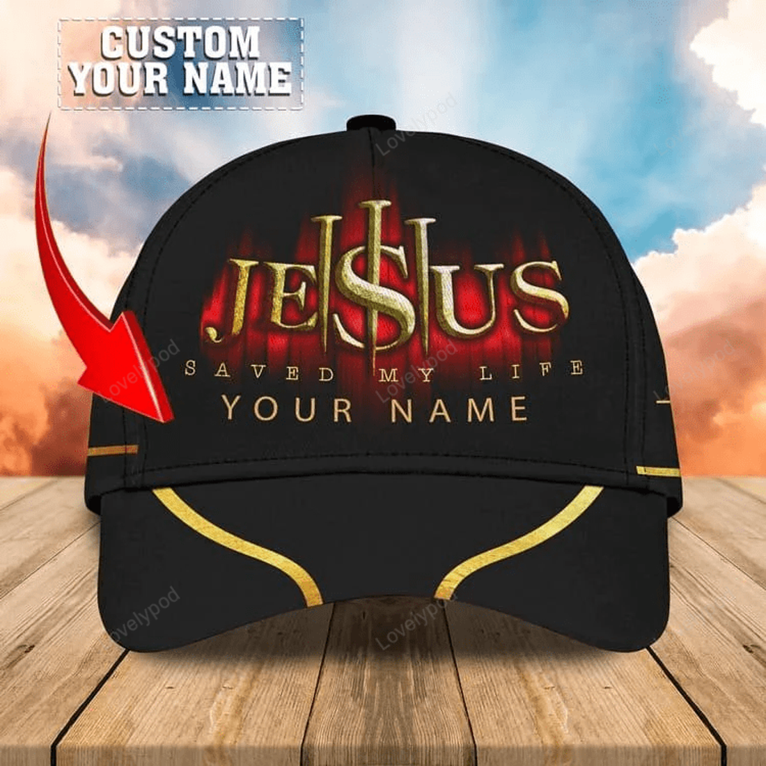 FUNSTUFFPRINT Personalized Jesus Save of My Life Cap, Jesus Cap for Christian Who believe in Jesus