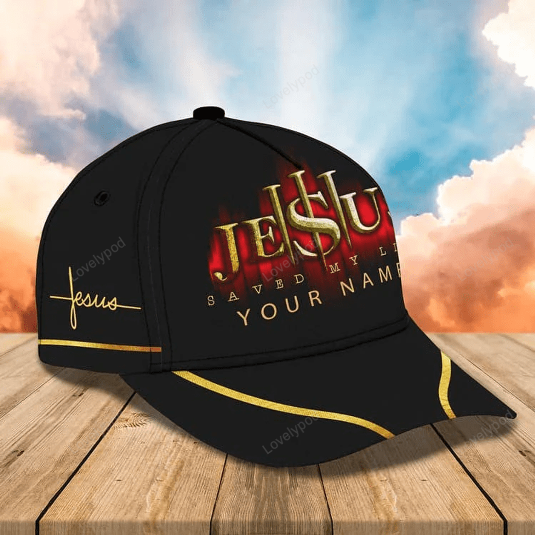 FUNSTUFFPRINT Personalized Jesus Save of My Life Cap, Jesus Cap for Christian Who believe in Jesus