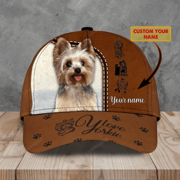 FUNSTUFFPRIT Customized With Name 3D All Over Print Baseball Cap Dog Yorkshire Lovers, Classic Cap Hat For Yorkshire Lover
