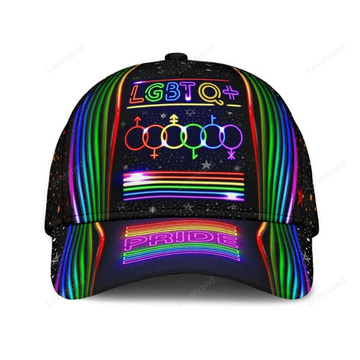 FUNSTUFFPRINT Lgbt 3D All Over Printing Baseball Cap Hat, Couple Gay Gifts, Clasic Cap For Lesbian