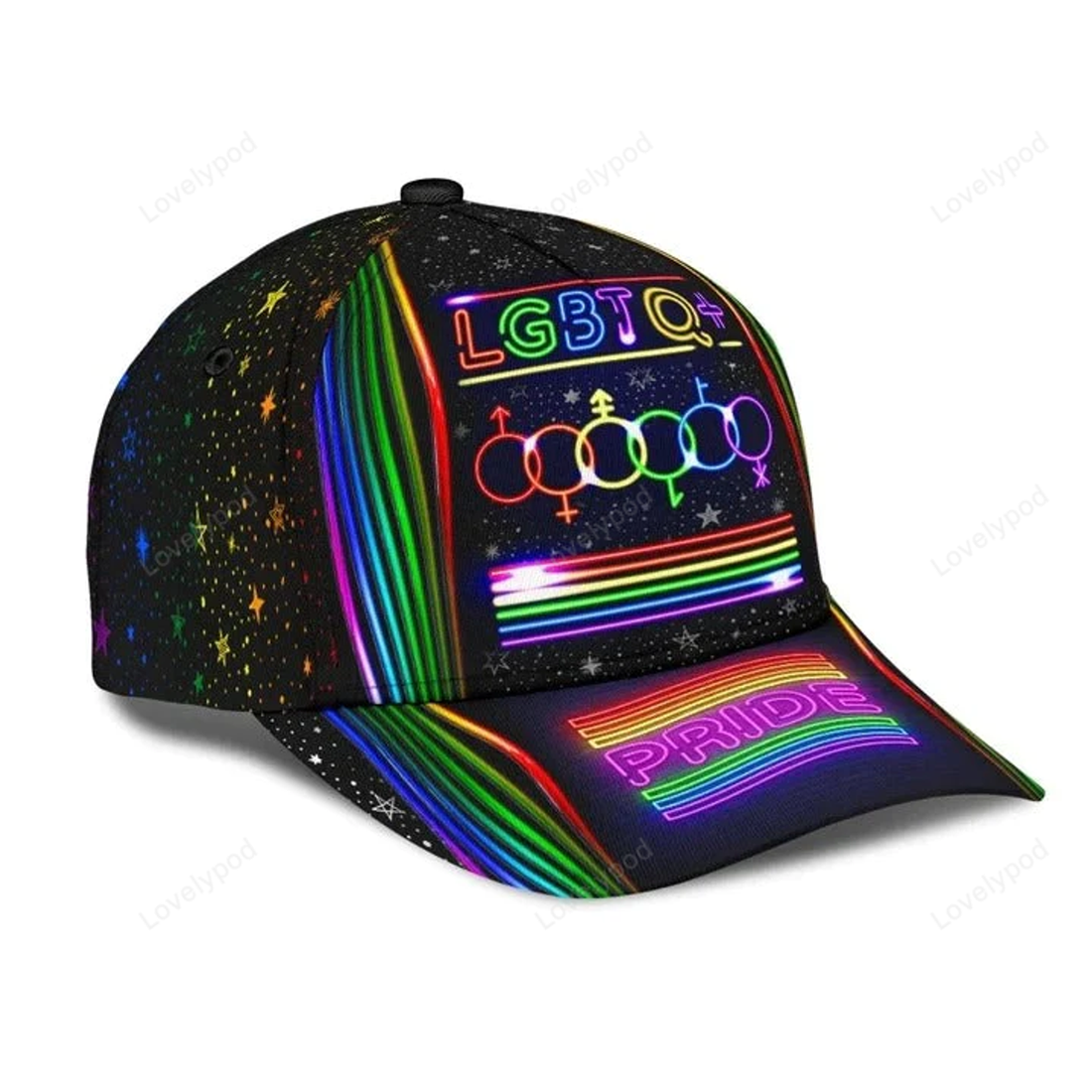FUNSTUFFPRINT Lgbt 3D All Over Printing Baseball Cap Hat, Couple Gay Gifts, Clasic Cap For Lesbian