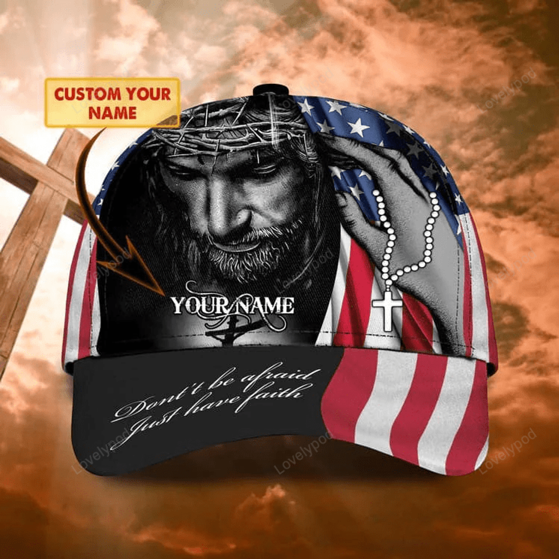 FUNSTUFFPRINT Personalized Jesus Save of My Life Cap, Jesus Cap for Christian Who believe in Jesus