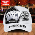 FUNSTUFFPRINT Personalized Name Poker Classic Cap for Men, Poker cap hat, Gift for Poker player