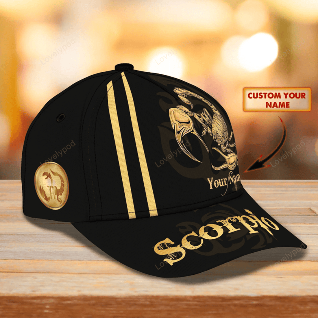 FUNSTUFFPRINT Customized Scorpio Baseball Cap Hat, 3D Full Printed Scorpio Hat, Scorpio Cap