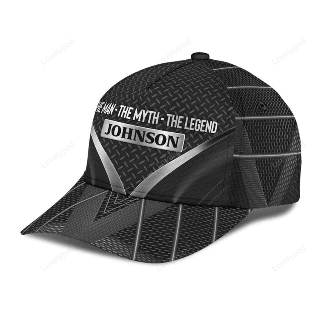 FUNSTUFFPRINT Personalized Father's Day Cap, Dad The man, The Myth, The Legend 3D Baseball Cap for Dad