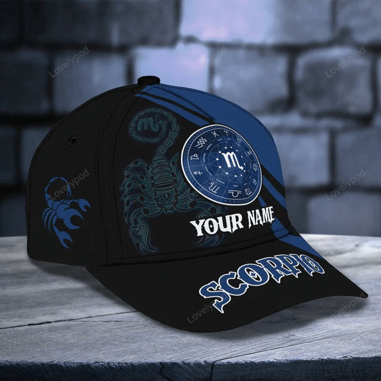 FUNSTUFFPRINT Personalized Scorpio 3D Classic Cap All Over Printed for Scorpio Lovers Cap