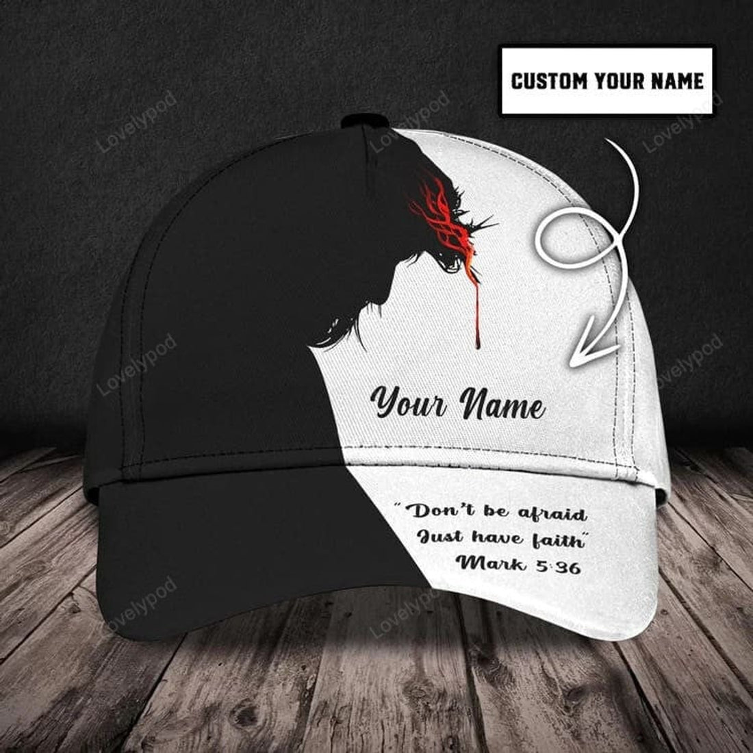 FUNSTUFFPRINT Personalized Jesus Save of My Life Cap, Jesus Cap for Christian Who believe in Jesus