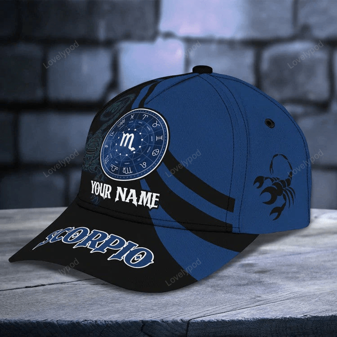 FUNSTUFFPRINT Personalized Scorpio 3D Classic Cap All Over Printed for Scorpio Lovers Cap