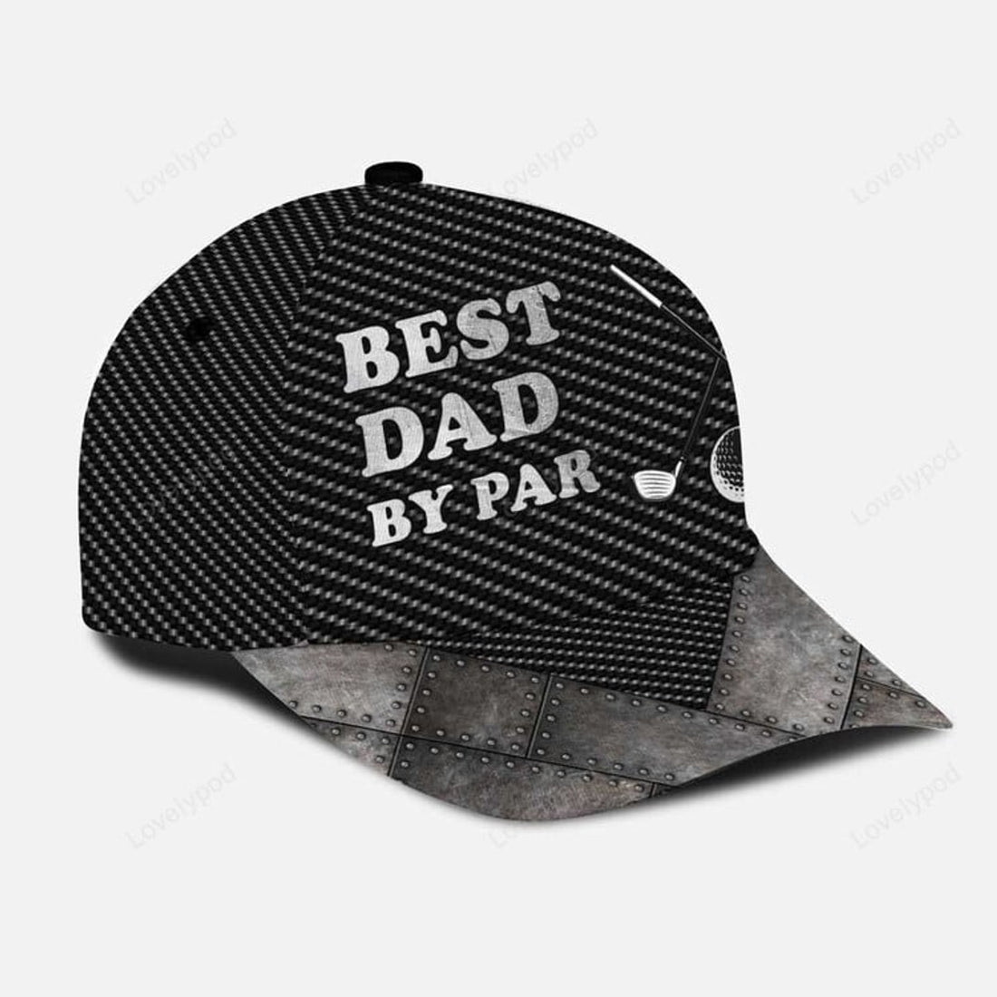 FUNSTUFFPRINT Best Dad By Par Classic Cap Hat Golf Baseball Cap Hat For Men And Women, Golf Cap Hat