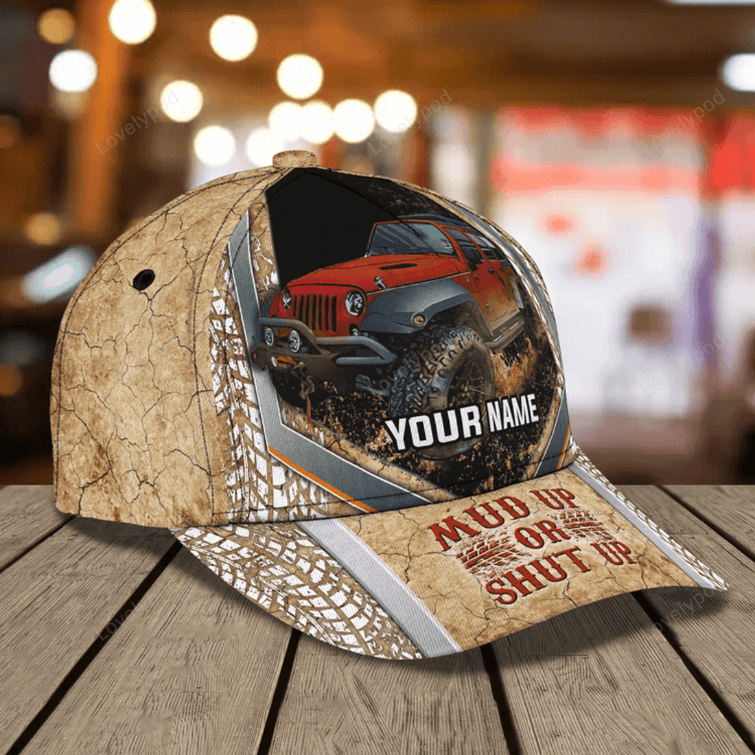 FUNSTUFFPRINT Custom With Name Mud Racing Cap, Mud Up Racer Cap Hat, Racing Cap Hat