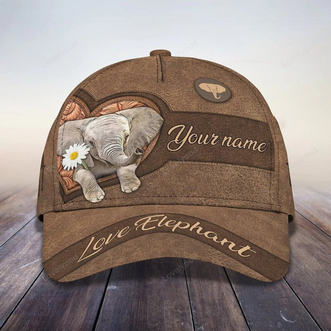 FUNSTUFFPRINT Customized Vintage Elephant Cap for Man who love Elephant Hat for Husband