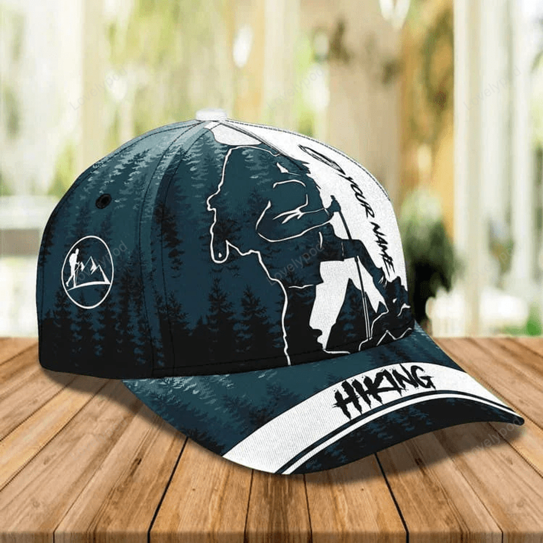 FUNSTUFFPRINT Personalized Hiking 3D Cap for Boy, Forest Pattern Hiking Hat for Boyfriend Birthday