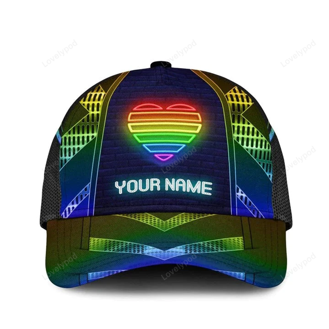 FUNSTUFFPRIT Personalized Pride Baseball Cap For Couple Gay, Lesbian Gifts, Color Of Life Lgbt 3D Baseball Cap Hat