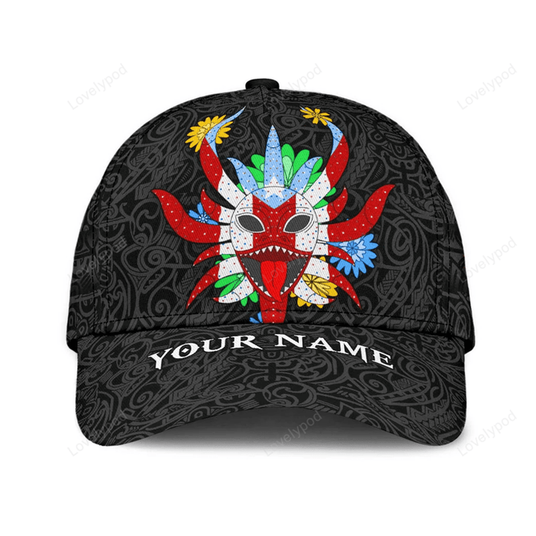 FUNSTUFFPRINT Personalized 3D all over Printed Puerto Rico Cap Hat, Puerto Rico Hat, Puerto Rican Gifts