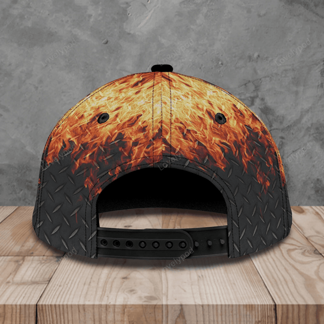 FUNSTUFFPRIT Personalized Firefighter 3D Full Print Baseball Cap Hat, Fire Man Cap Hat, Gift To Fireman Husband