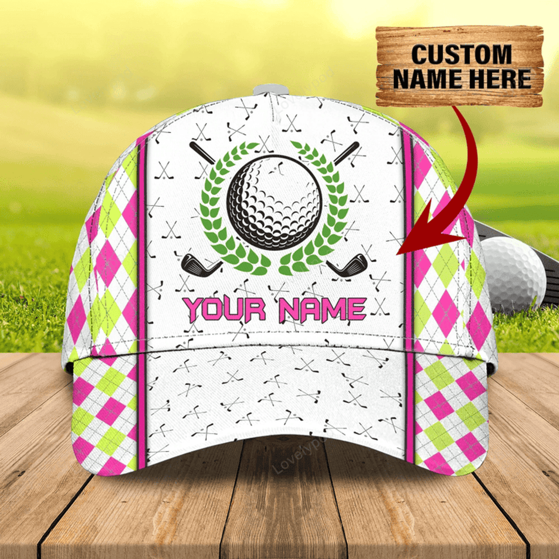 FUNSTUFFPRIT Personalized Baseball Golf Cap For Women, Golfer Cap For Woman, Birthday Golfer Gifts, Woman Golf Cap