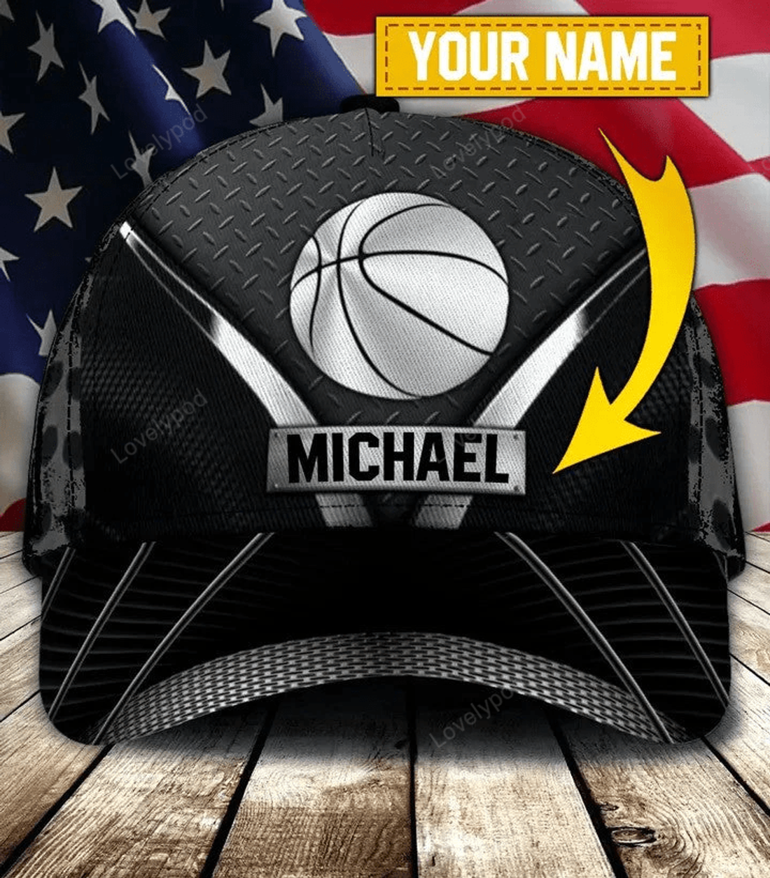 FUNSTUFFPRINT Personalized Basketball Cap, Basketball Coach Cap, Basketball Hat for Him, Basketball Son Gift Birthday