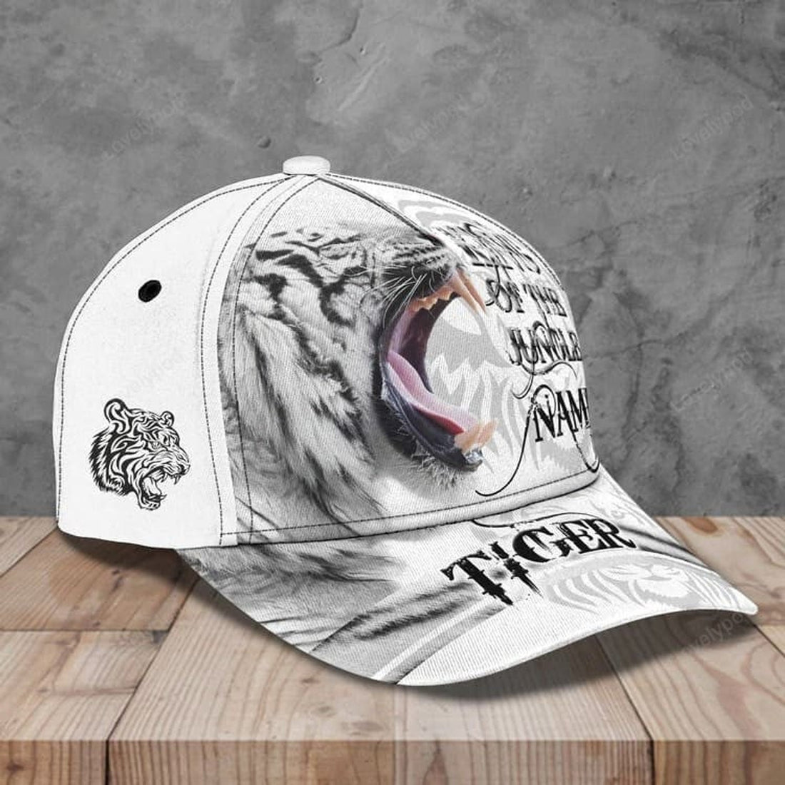 FUNSTUFFPRINT King of the Jungle 3D Classic Cap for Tiger Lovers