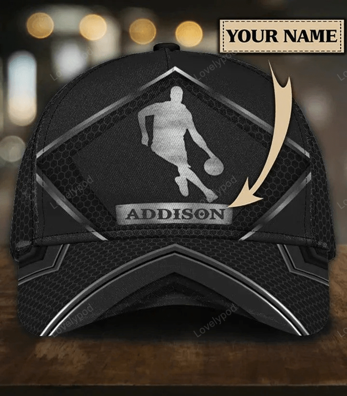 FUNSTUFFPRINT Personalized Basketball Cap, Basketball Coach Cap, Basketball Hat for Him, Basketball Son Gift Birthday