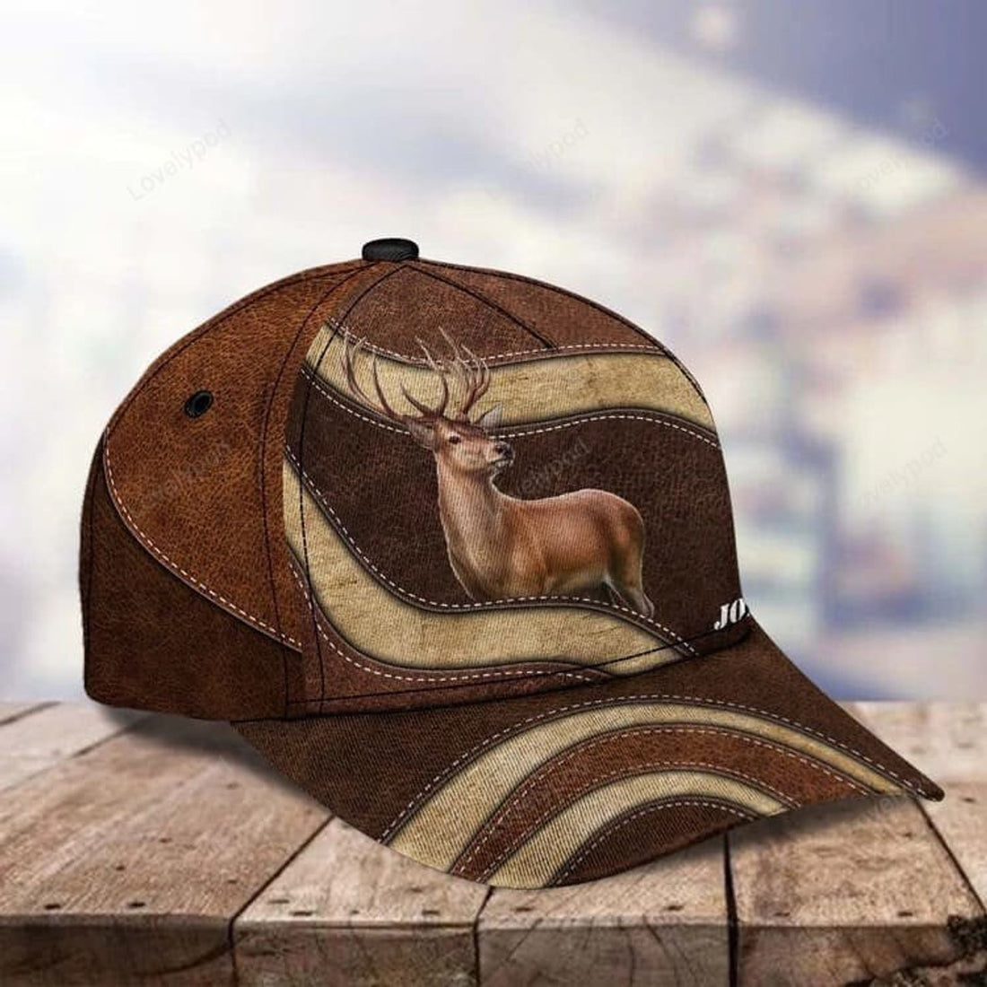 FUNSTUFFPRINT Customized Vintage Deer Classic Cap for Husband, Deer 3D Cap for Son Deer Hunting Hat Cap