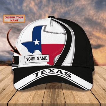 FUNSTUFFPRINT Personalized Name 3D Full Printing Texas Cap, Texas Baseball Classic Cap Hat